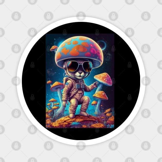 Techno Astronaut T-Shirt - Techno Organism - Catsondrugs.com - Techno, rave, edm, festival, techno, trippy, music, 90s rave, psychedelic, party, trance, rave music, rave krispies, rave flyer Magnet by catsondrugs.com